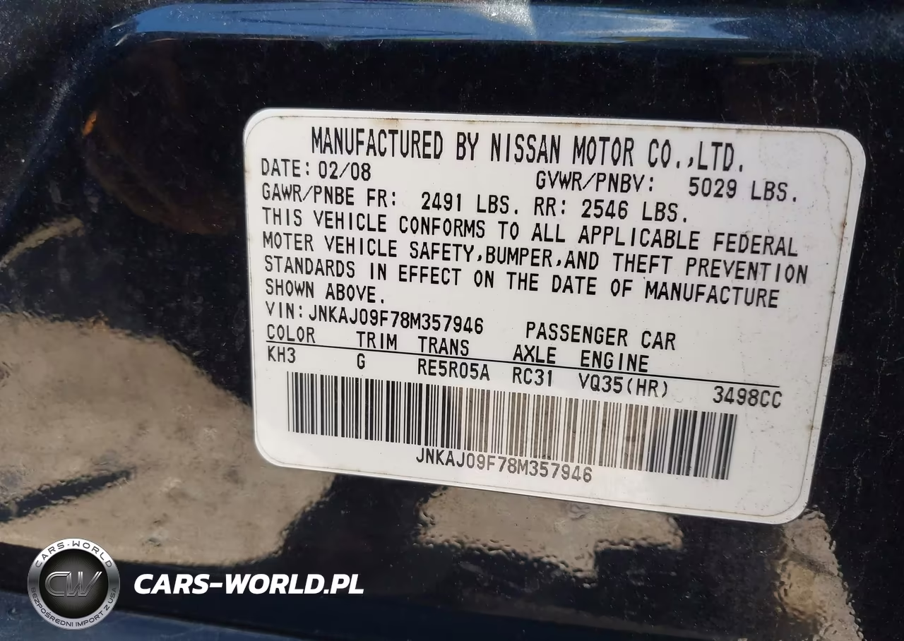 2008 Infiniti Ex35 Journey VIN:JNKAJ09F78M357946 - 9