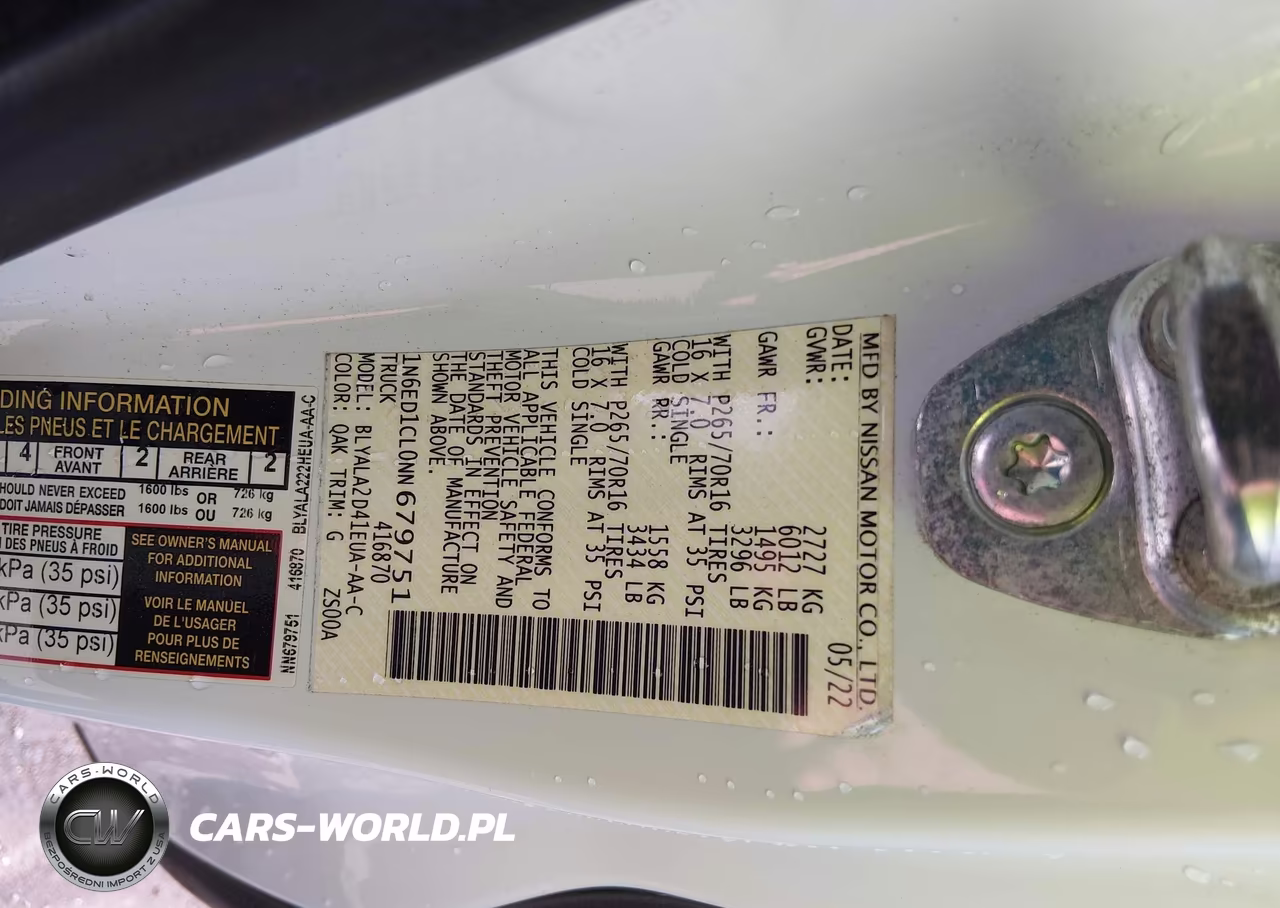 2022 Nissan Frontier King Cab S 4X2 VIN:1N6ED1CL0NN679751 - 9
