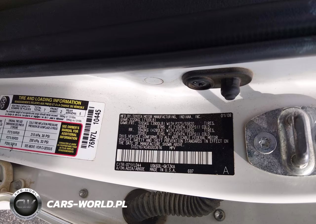 2008 Toyota Sequoia Platinum 5.7L V8 VIN:5TDZY67A58S003616 - 9