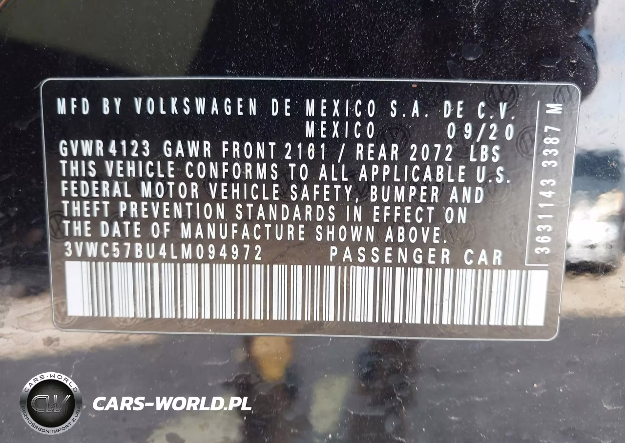 2020 Volkswagen Jetta 1.4T R-Line-1.4T S-1.4T Se VIN:3VWC57BU4LM094972 - 9
