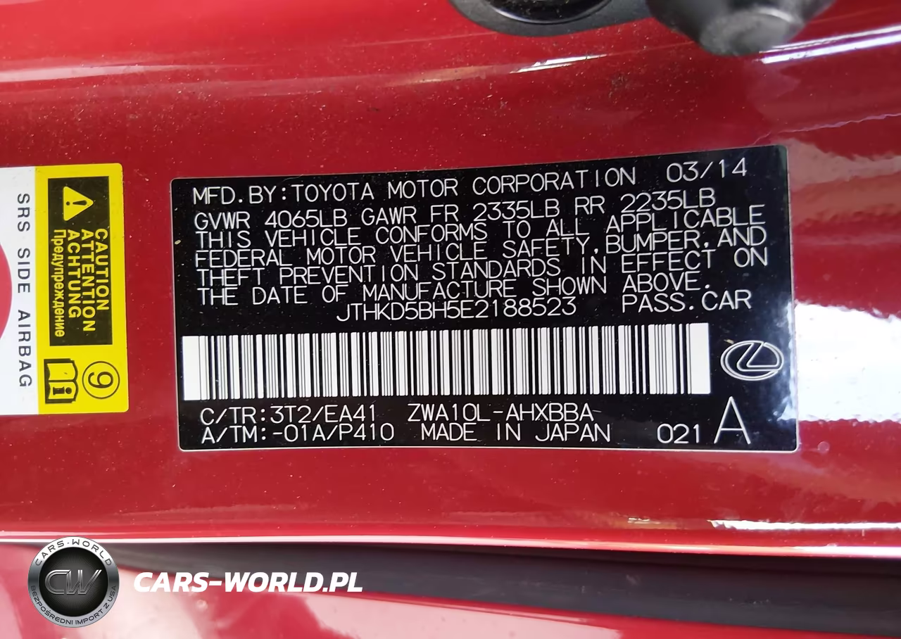 2014 Lexus Ct 200H VIN:JTHKD5BH5E2188523 - 9