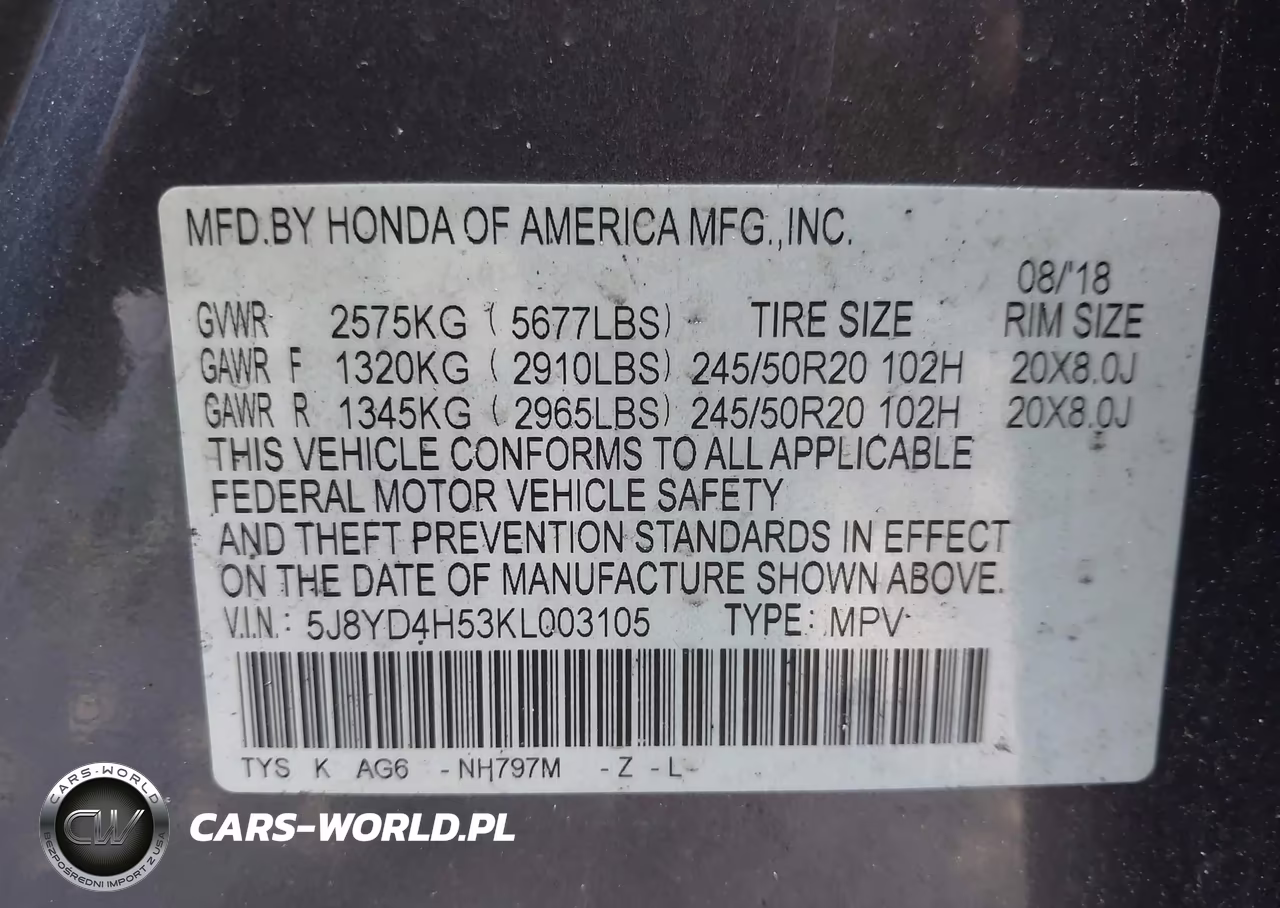 2019 Acura Mdx Tech Pkg VIN:5J8YD4H53KL003105 - 9