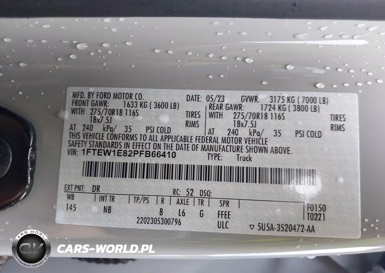 2023 Ford F-150 Tremor VIN:1FTEW1E82PFB66410 - 9