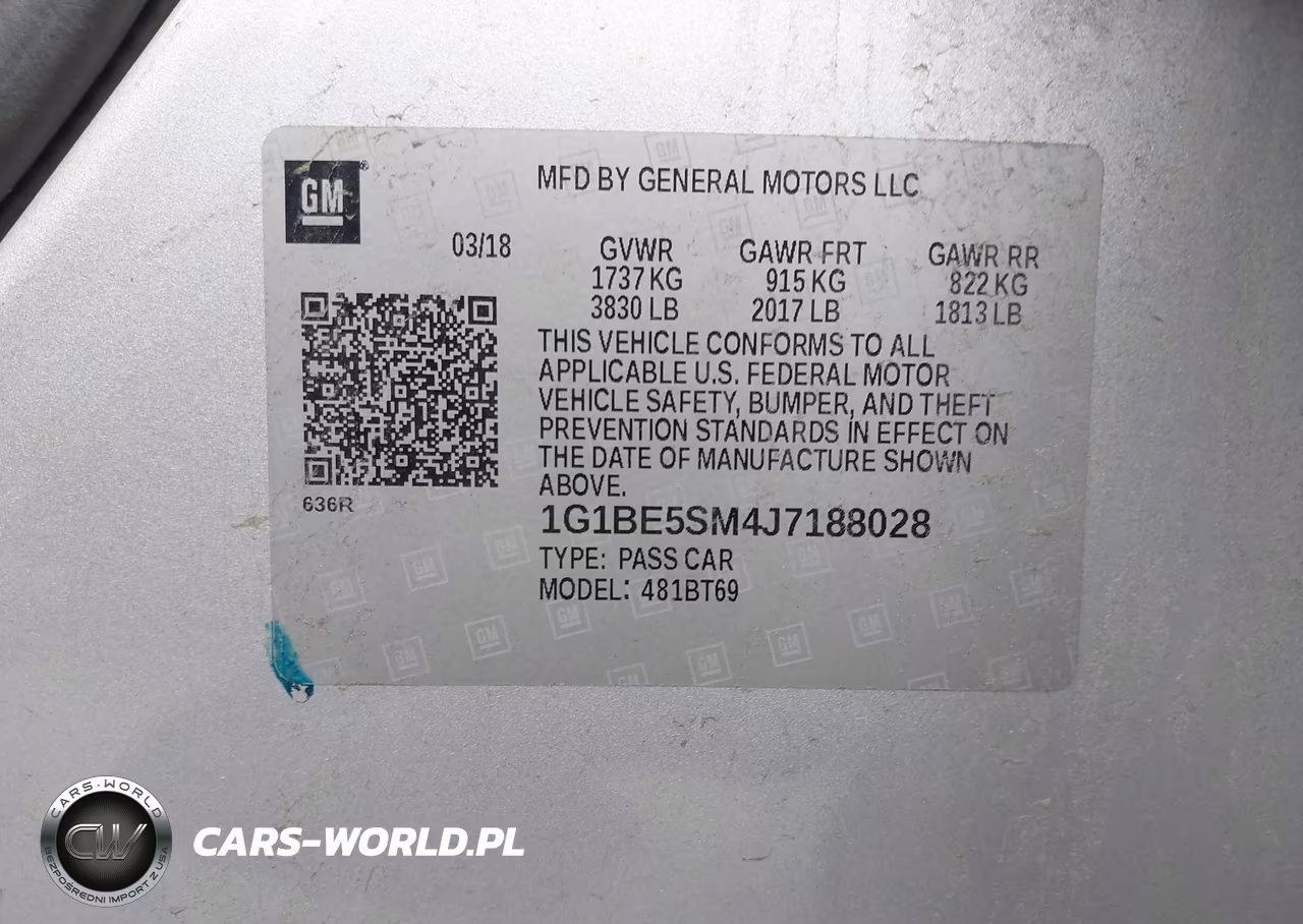 2018 Chevrolet Cruze Lt Auto VIN:1G1BE5SM4J7188028 - 9