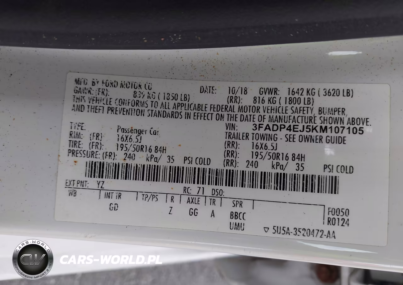 2019 Ford Fiesta Se VIN:3FADP4EJ5KM107105 - 9