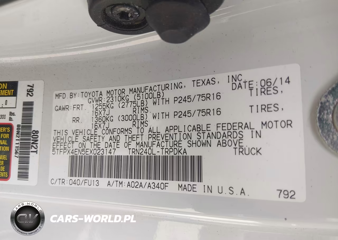 2014 Toyota Tacoma VIN:5TFPX4EN5EX023147 - 9