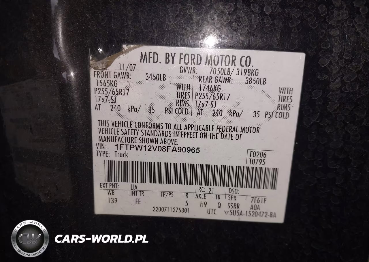 2008 Ford F-150 60Th Anniversary-Fx2-King Ranch-Lariat-Xlt VIN:1FTPW12V08FA90965 - 9