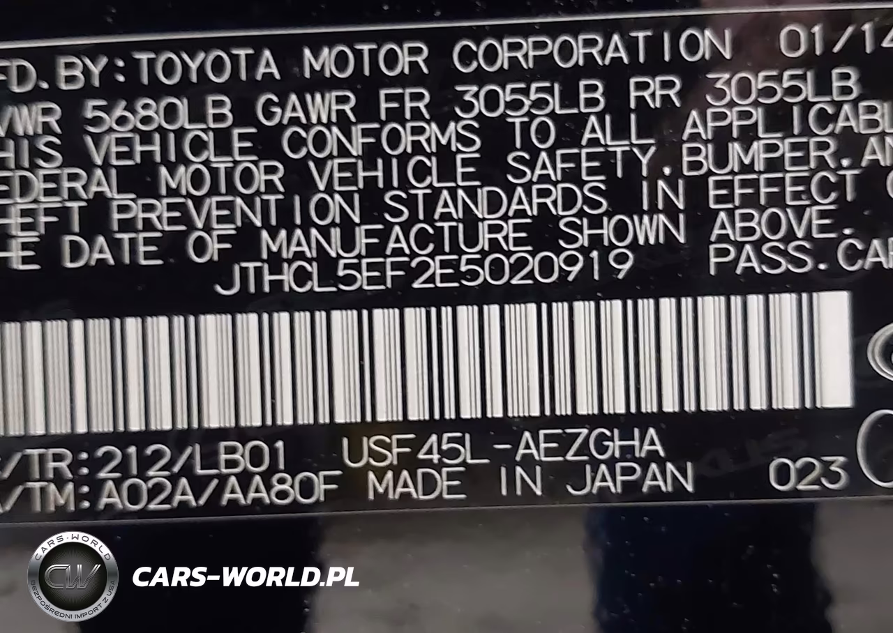 2014 Lexus Ls 460 VIN:JTHCL5EF2E5020919 - 9