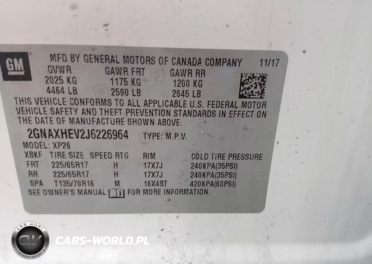 2018 Chevrolet Equinox Ls VIN:2GNAXHEV2J6226964 - 9