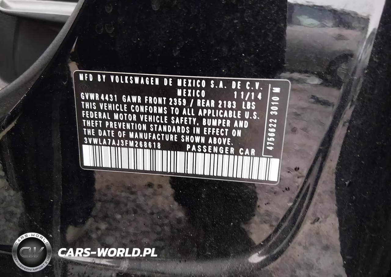 2015 Volkswagen Jetta 2.0L Tdi Se VIN:3VWLA7AJ3FM268618 - 9