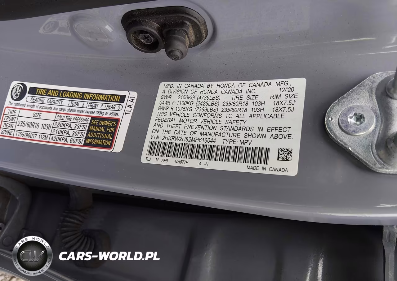 2021 Honda Cr-V Awd Ex-L VIN:2HKRW2H82MH616044 - 9