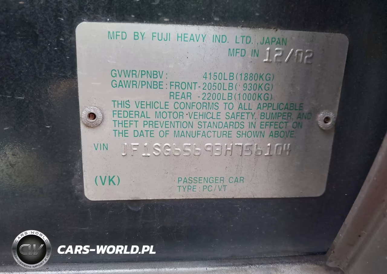 2003 Subaru Forester Xs VIN:JF1SG65693H756104 - 9