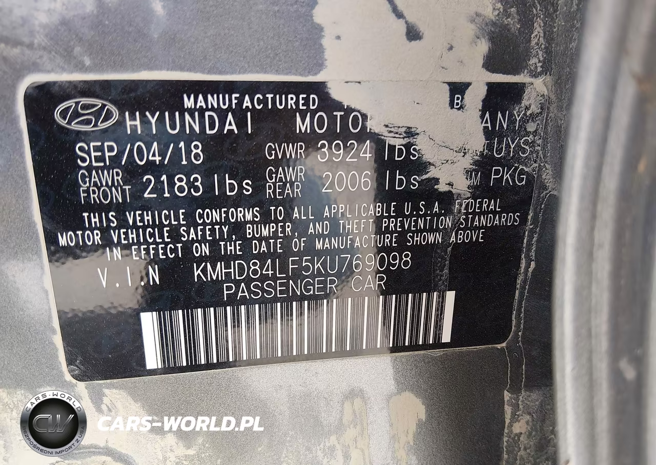 2019 Hyundai Elantra Sel VIN:KMHD84LF5KU769098 - 9