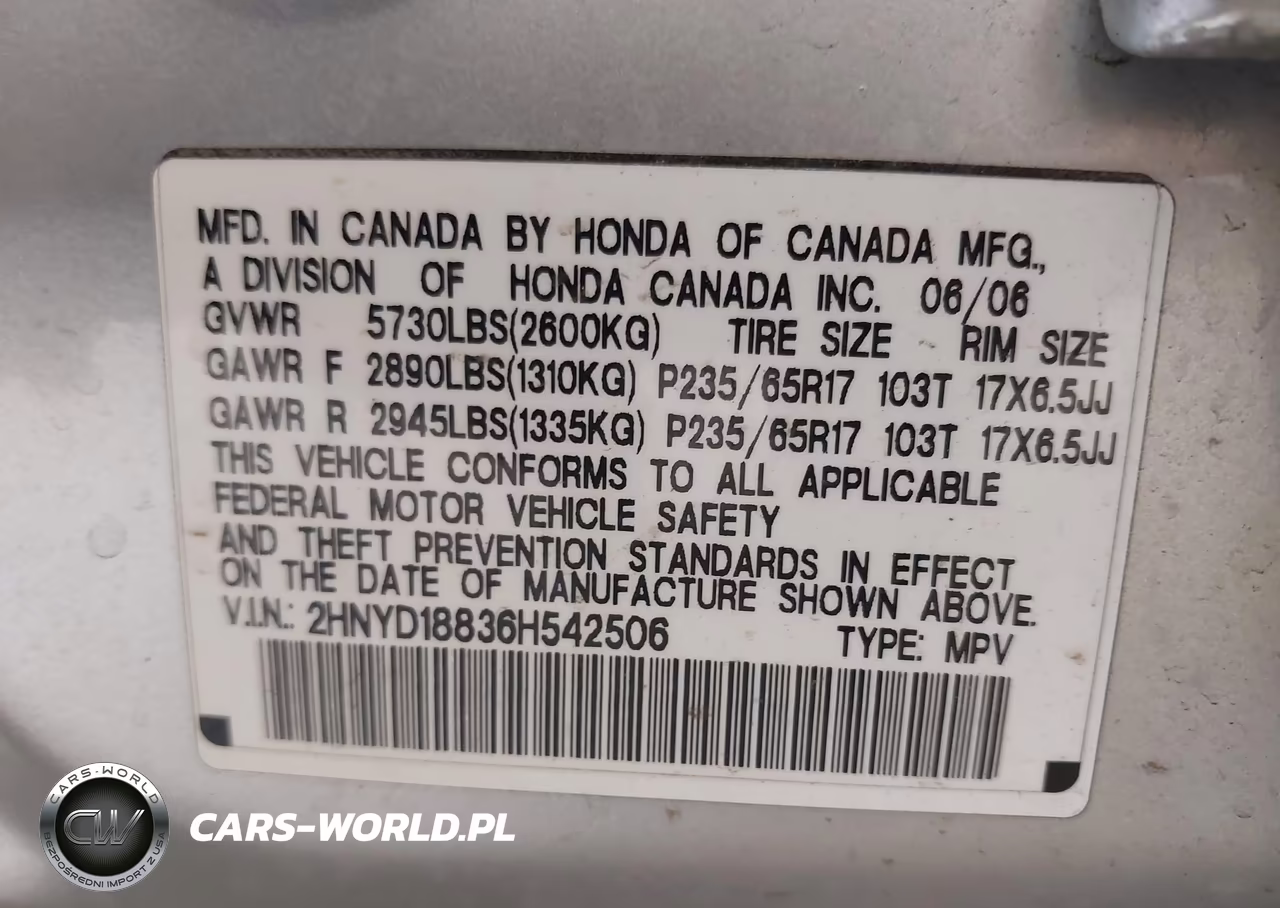 2006 Acura Mdx VIN:2HNYD18836H542506 - 9