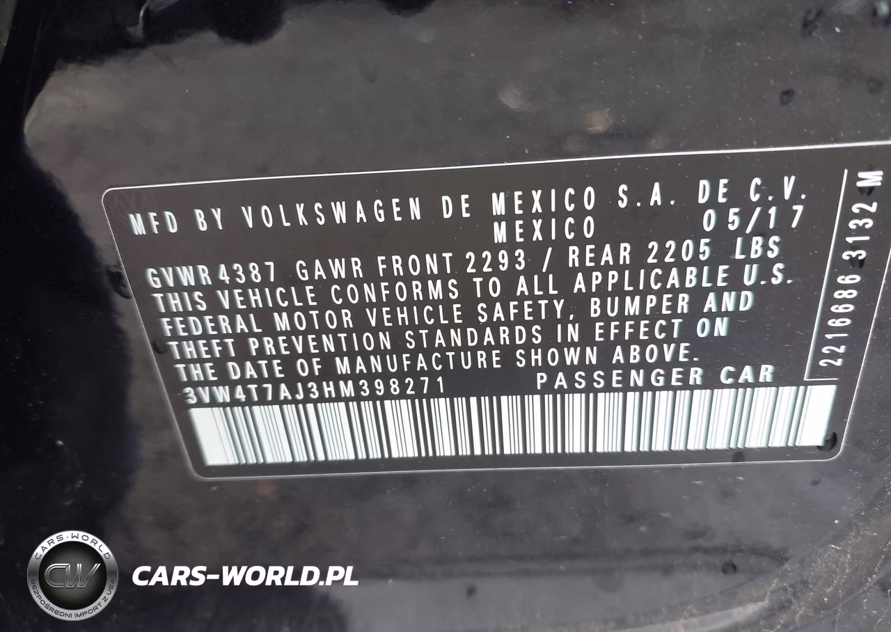 2017 Volkswagen Jetta Gli VIN:3VW4T7AJ3HM398271 - 9