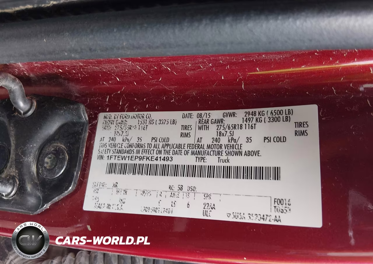 2015 Ford F-150 Xlt VIN:1FTEW1EP9FKE41493 - 9
