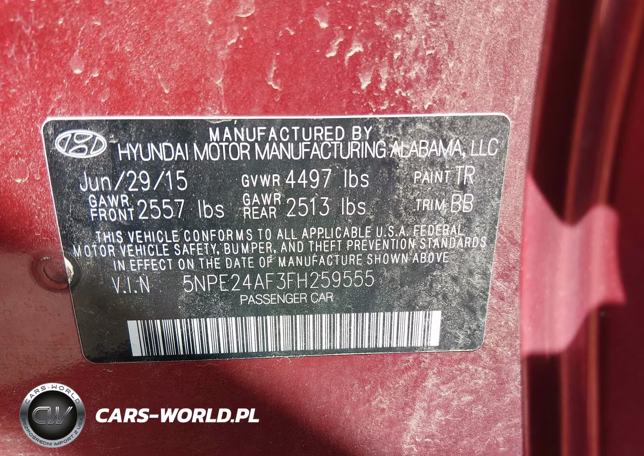 2015 Hyundai Sonata Se VIN:5NPE24AF3FH259555 - 9