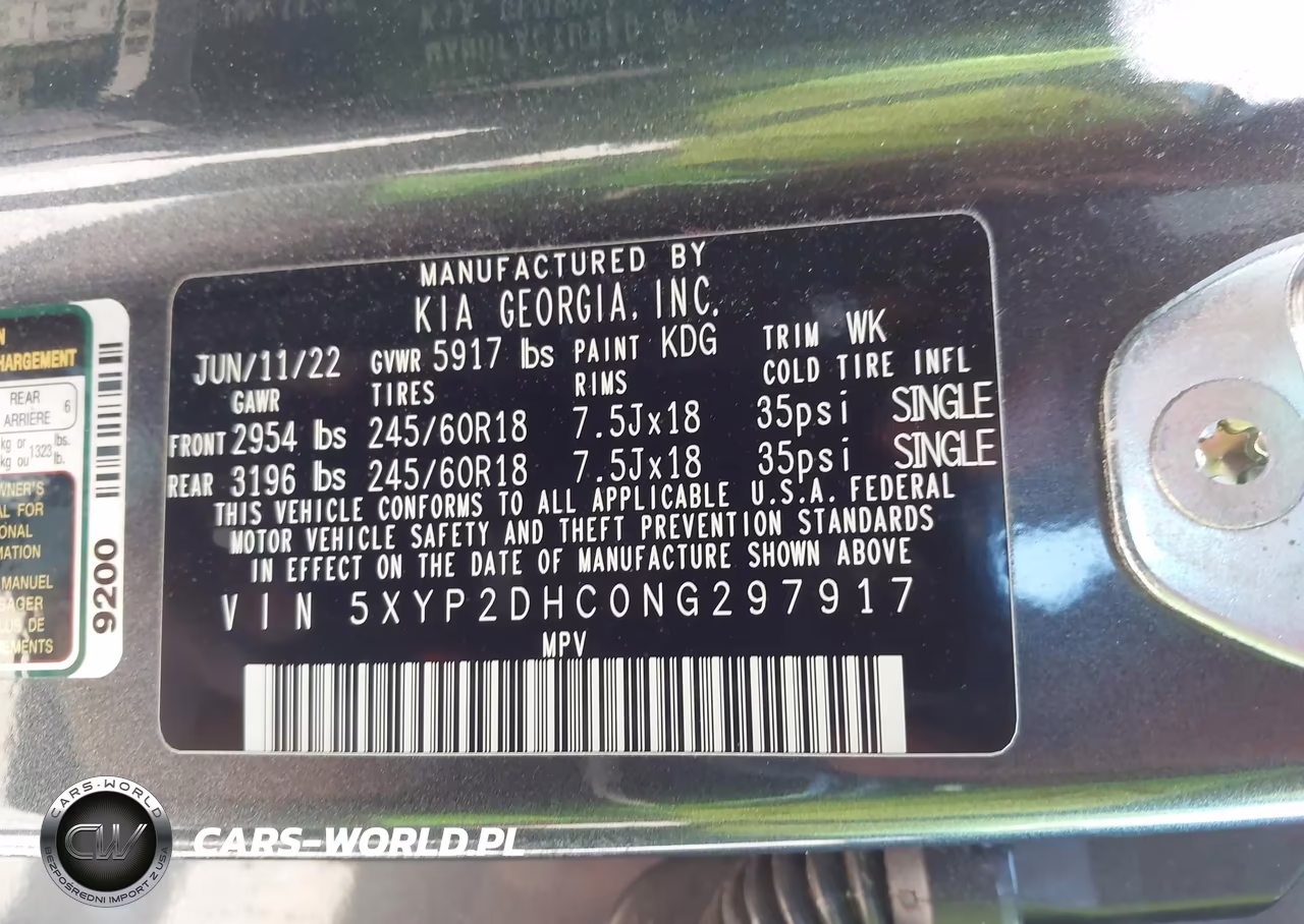 2022 Kia Telluride Lx VIN:5XYP2DHC0NG297917 - 9