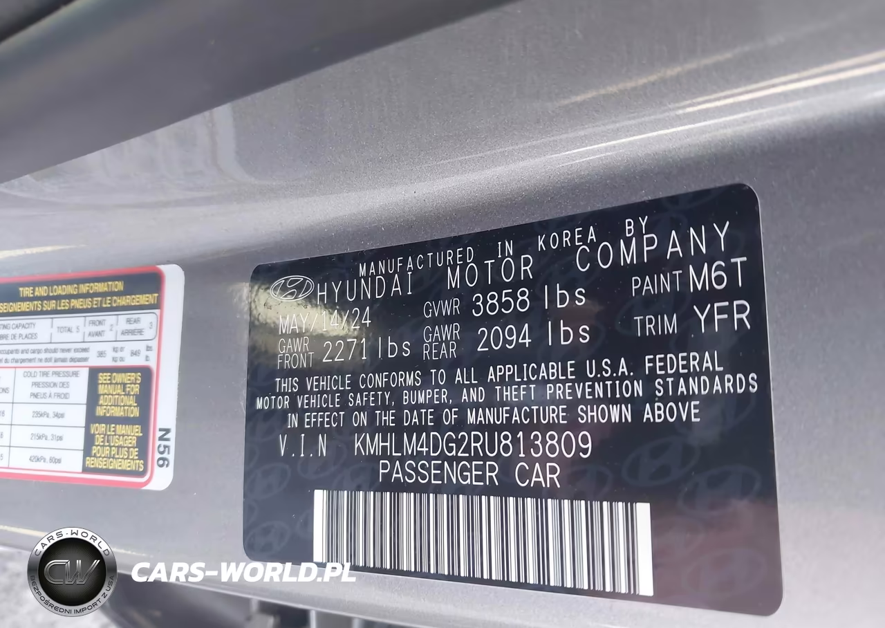 2024 Hyundai Elantra Sel VIN:KMHLM4DG2RU813809 - 9
