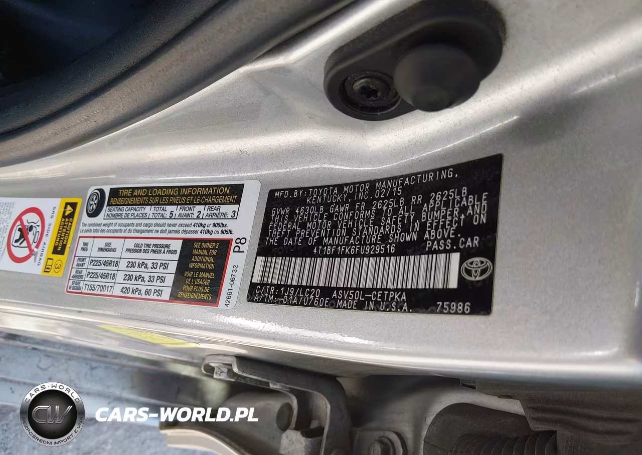 2015 Toyota Camry Xse VIN:4T1BF1FK6FU929516 - 9