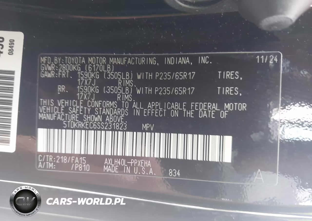 2025 Toyota Sienna Le VIN:5TDKRKEC6SS231823 - 9