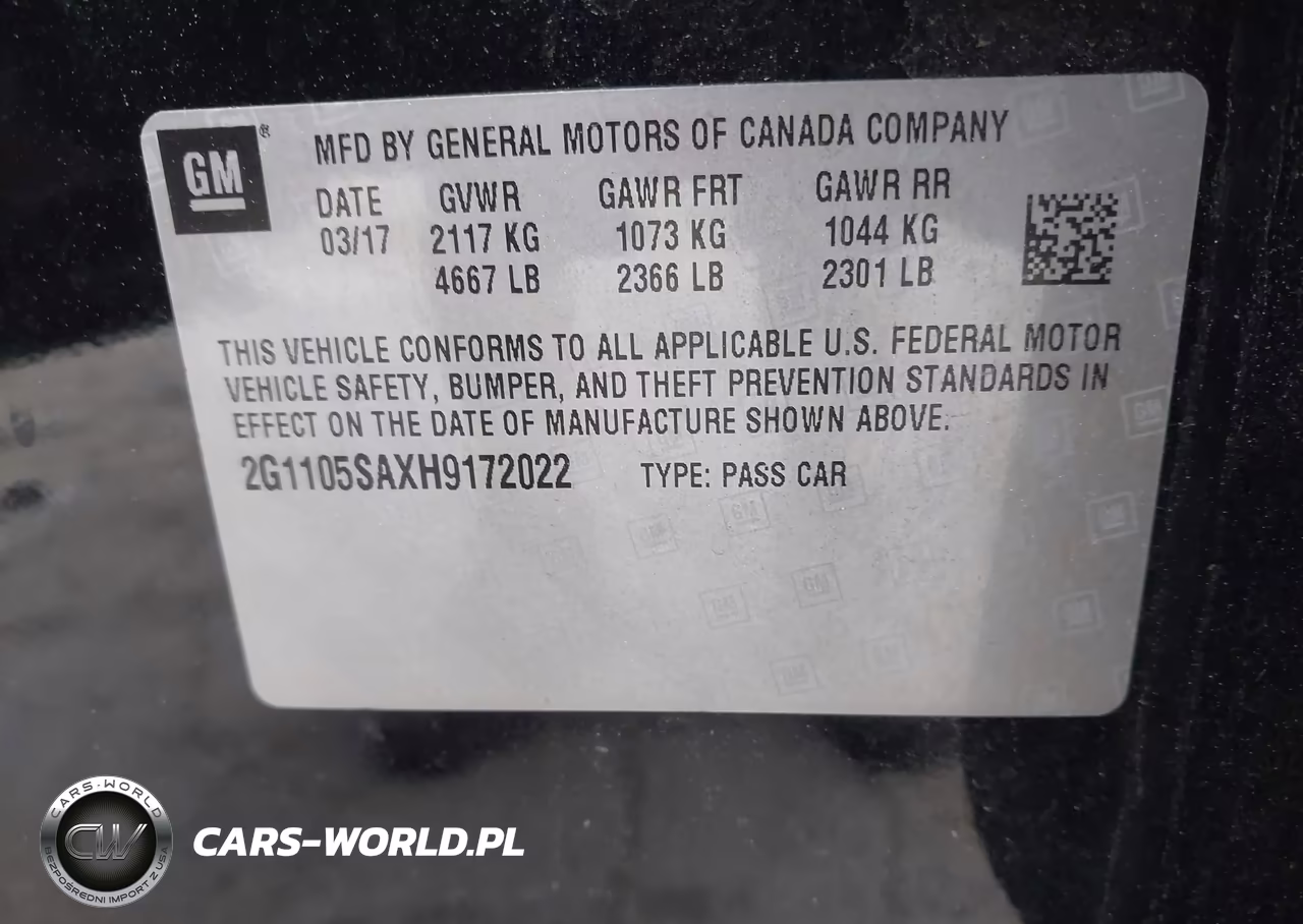 2017 Chevrolet Impala 1Lt VIN:2G1105SAXH9172022 - 9