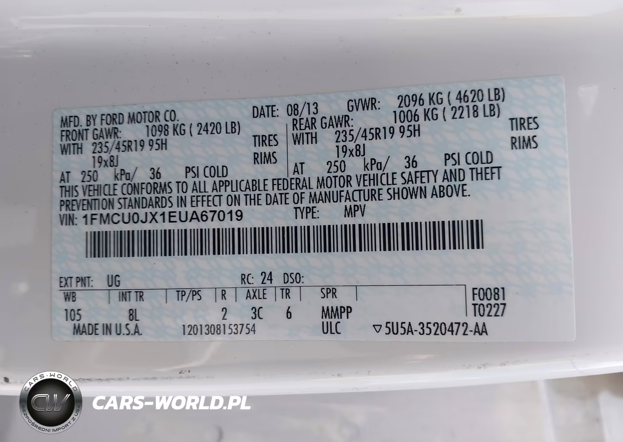2014 Ford Escape Titanium VIN:1FMCU0JX1EUA67019 - 9