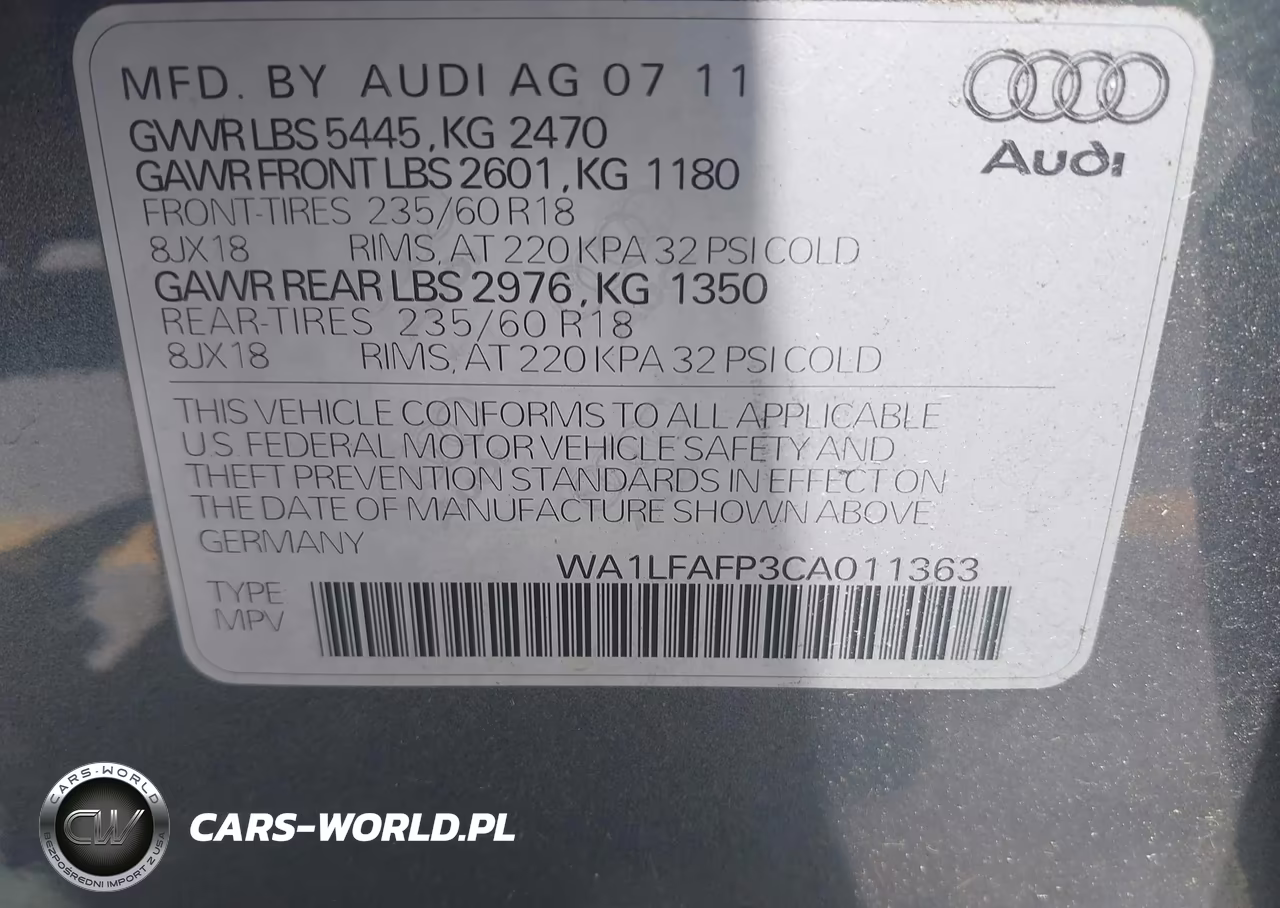 2012 Audi Q5 2.0T Premium VIN:WA1LFAFP3CA011363 - 9