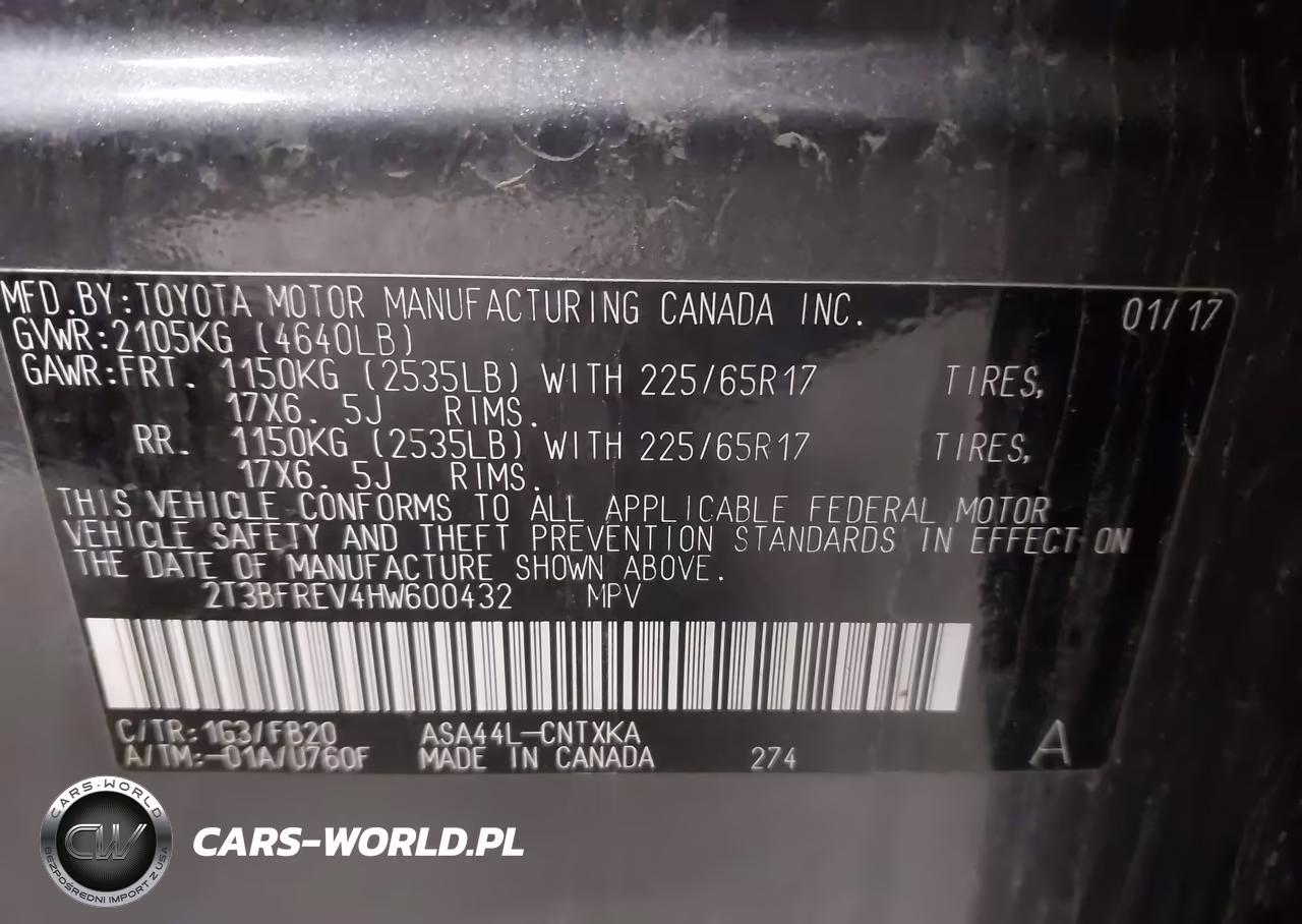 2017 Toyota Rav4 Le VIN:2T3BFREV4HW600432 - 9