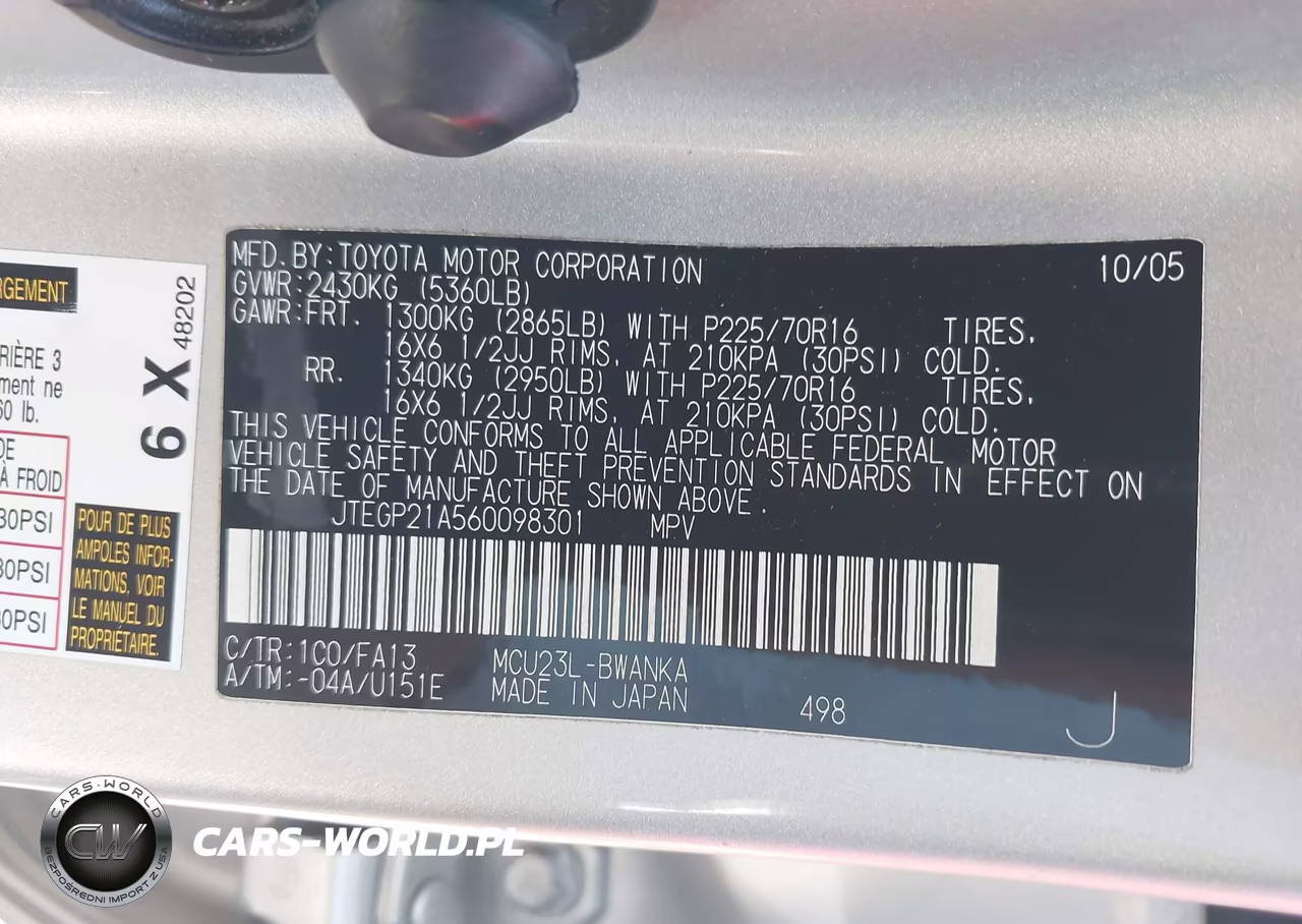 2006 Toyota Highlander V6 VIN:JTEGP21A560098301 - 9