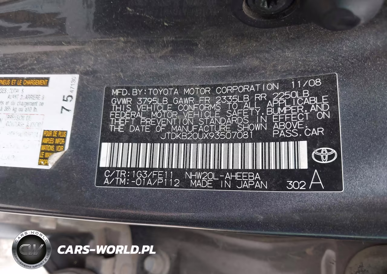 2009 Toyota Prius VIN:JTDKB20UX93507081 - 9
