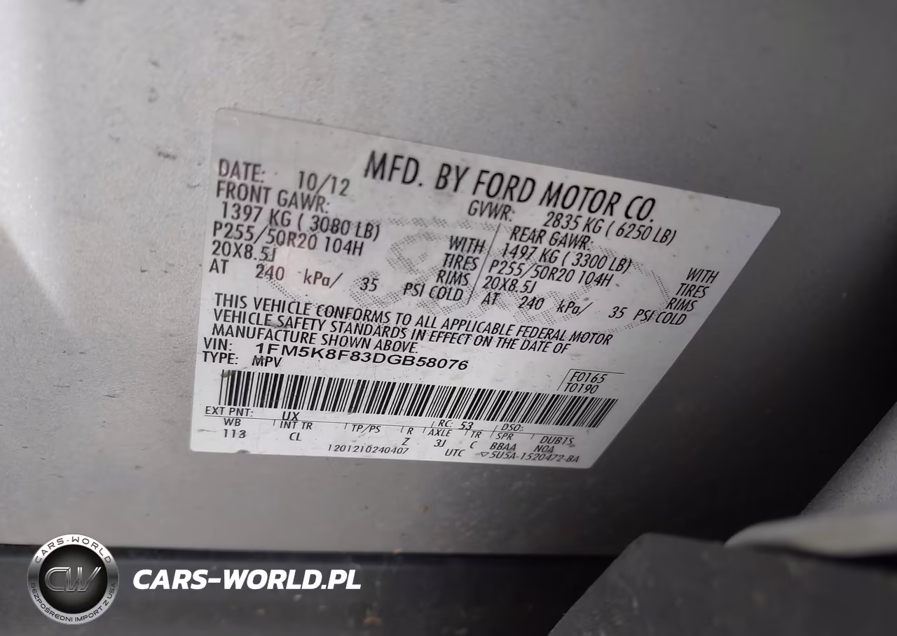 2013 Ford Explorer Limited VIN:1FM5K8F83DGB58076 - 9