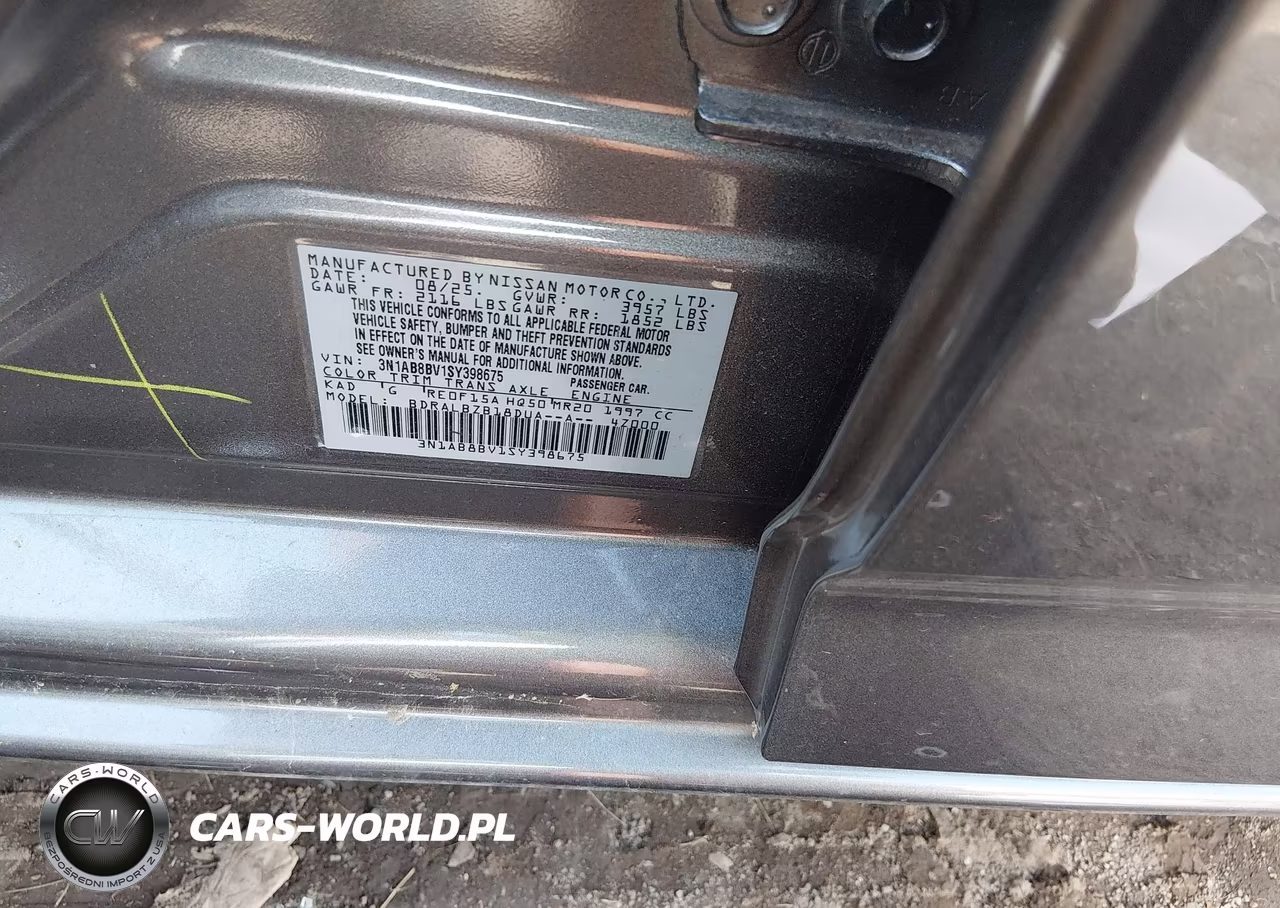 2025 Nissan Sentra S VIN:3N1AB8BV1SY398675 - 9