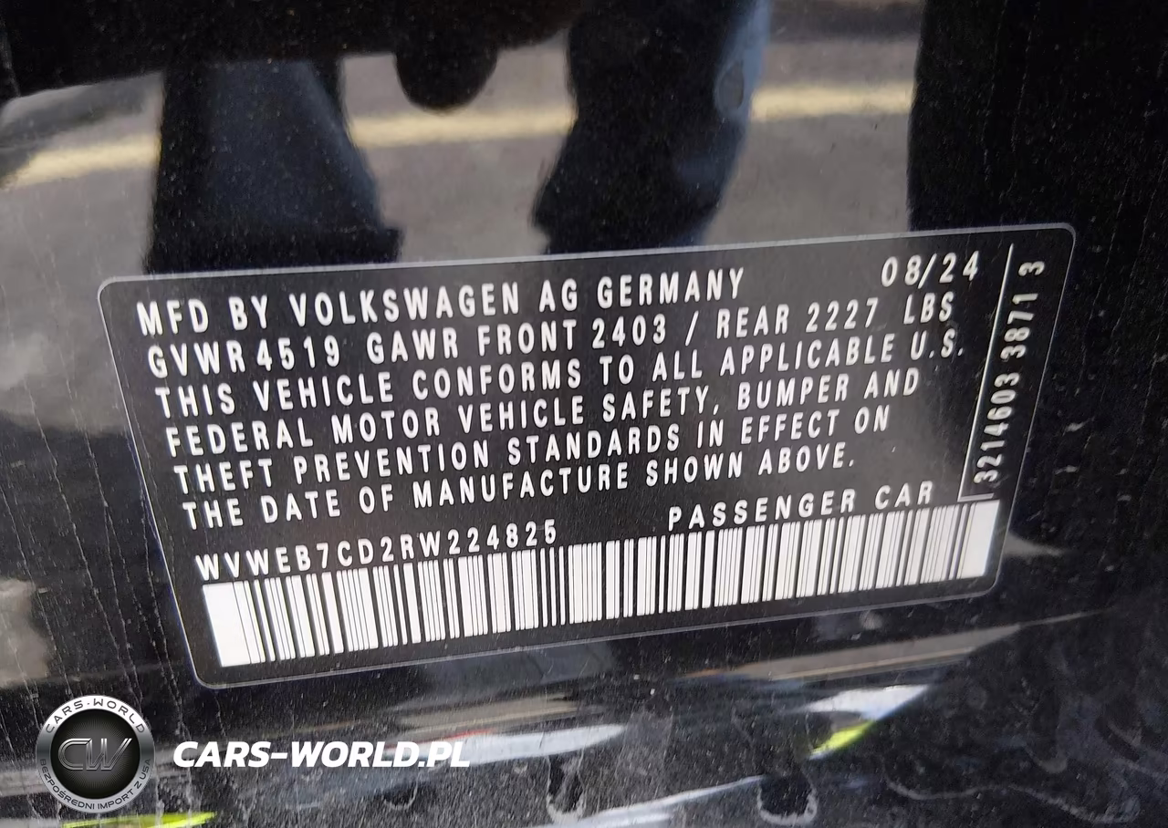 2024 Volkswagen Golf R 2.0T VIN:WVWEB7CD2RW224825 - 9