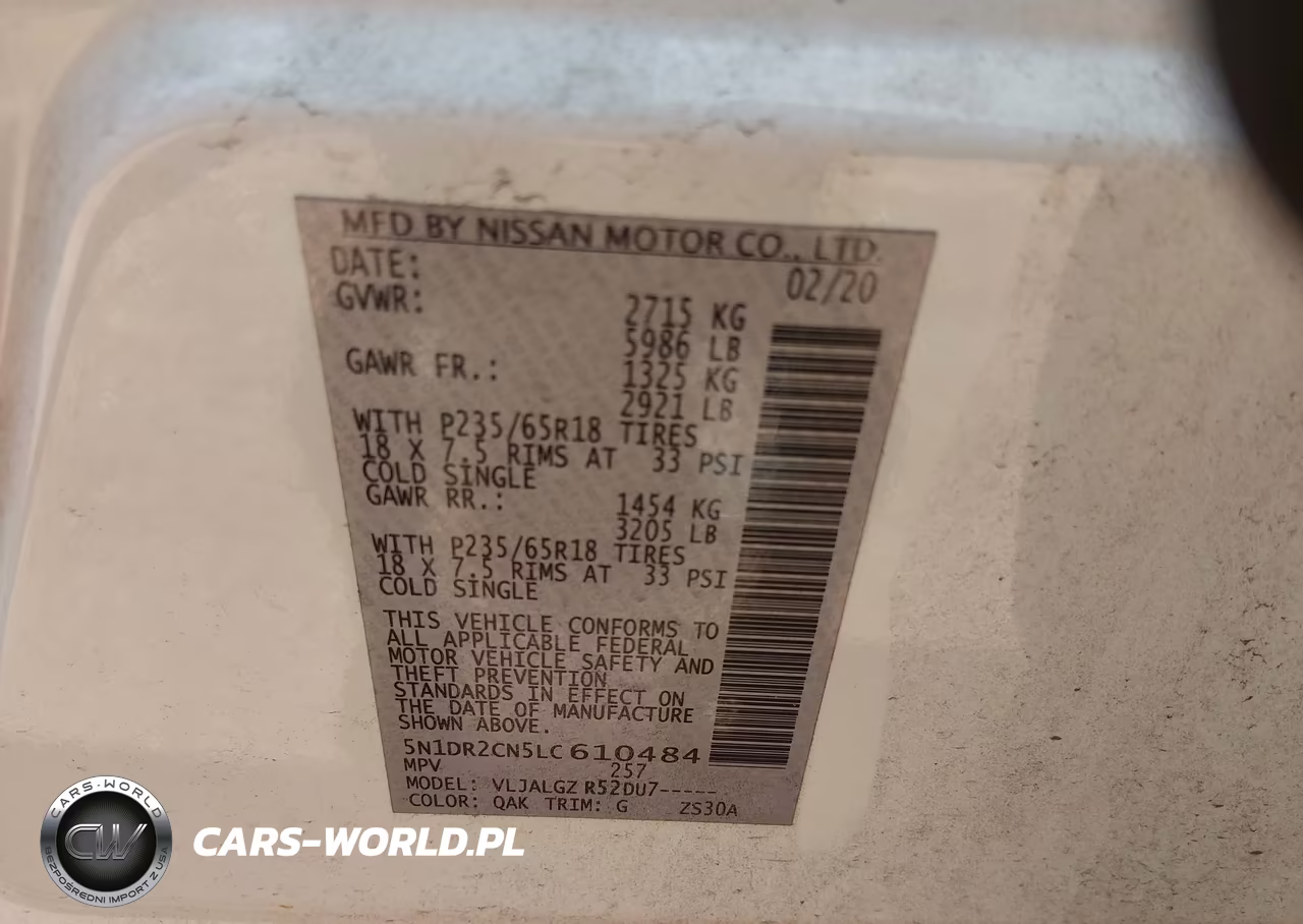 2020 Nissan Pathfinder Sl 2Wd VIN:5N1DR2CN5LC610484 - 9