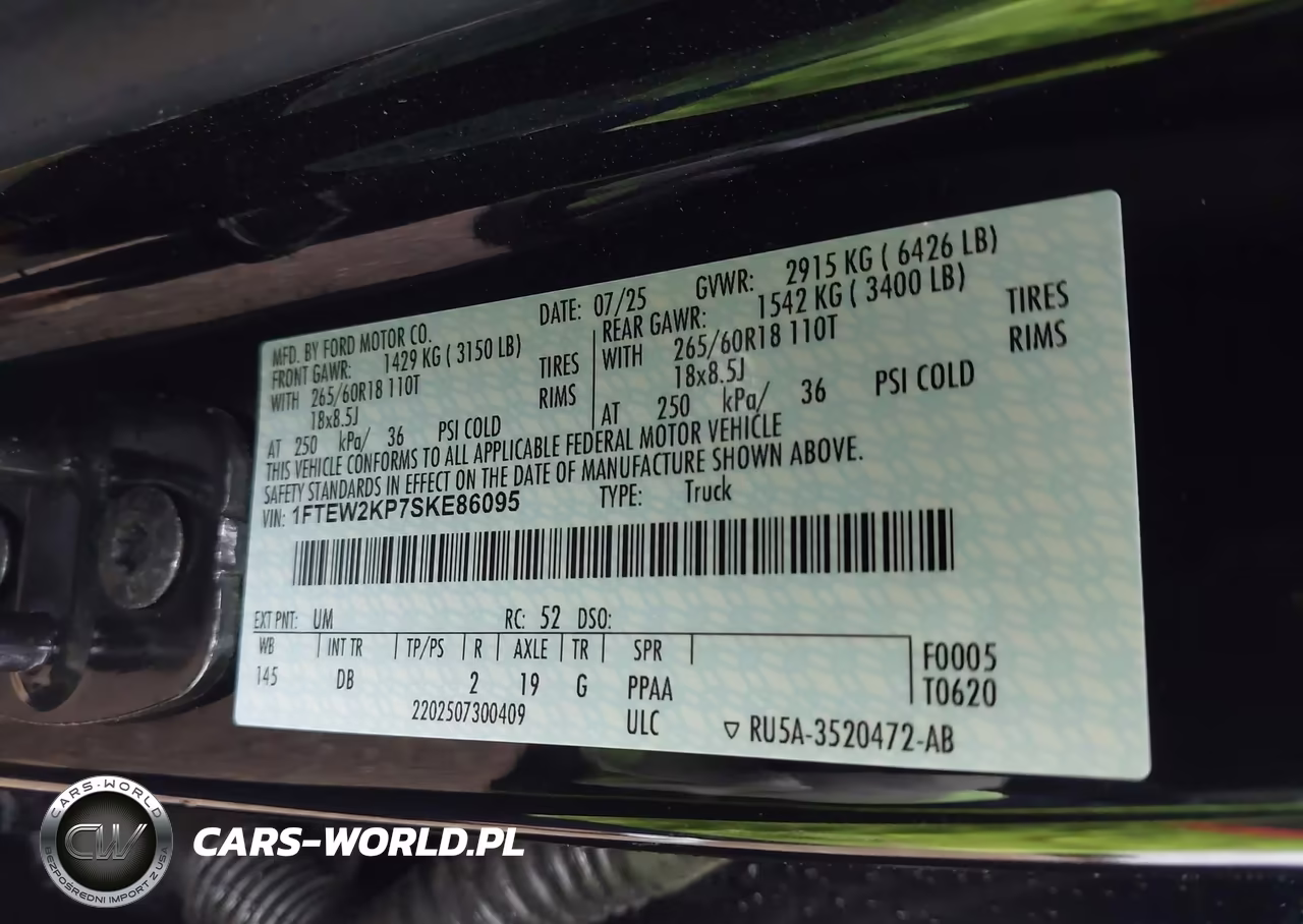 2025 Ford F-150 Stx VIN:1FTEW2KP7SKE86095 - 9