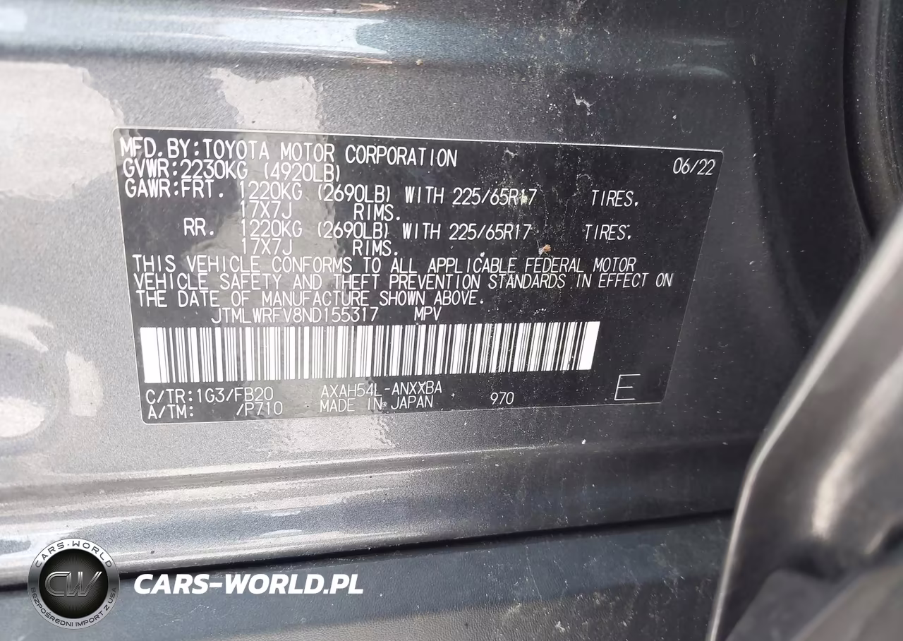 2022 Toyota Rav4 Hybrid Le VIN:JTMLWRFV8ND155317 - 9