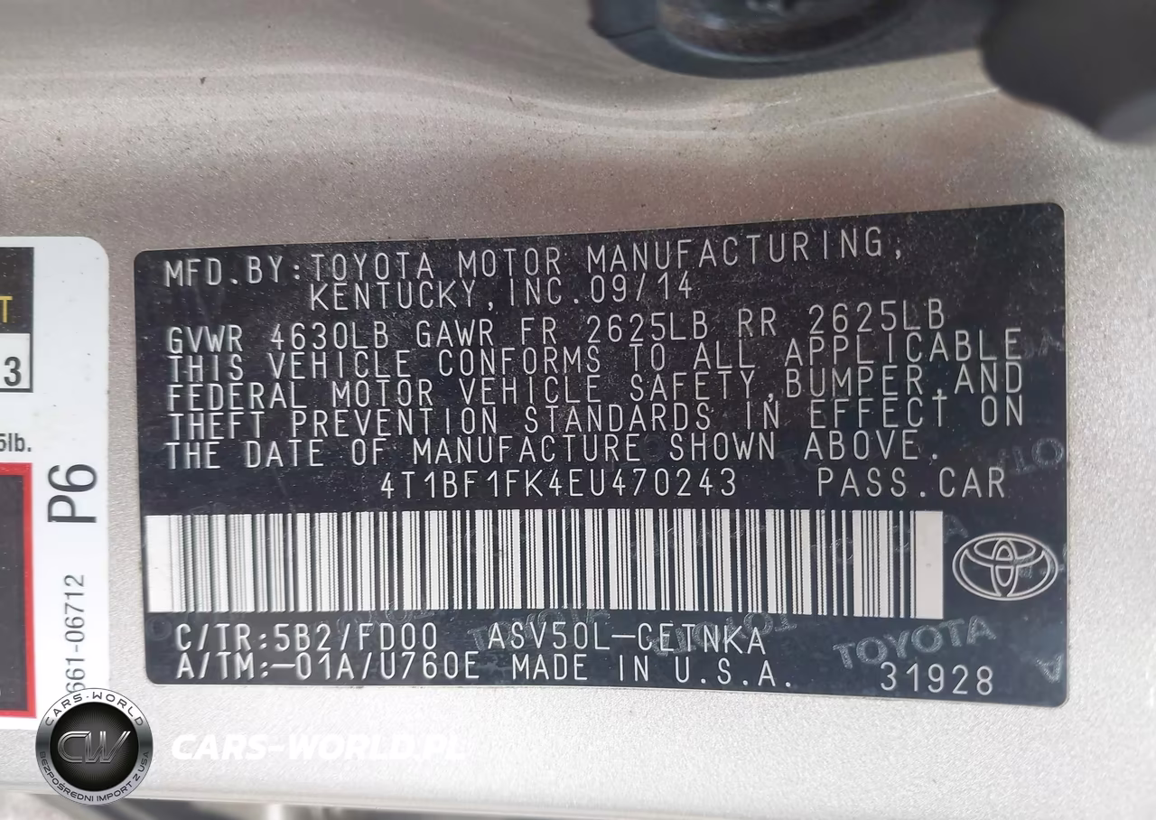 2014 Toyota Camry Le VIN:4T1BF1FK4EU470243 - 9