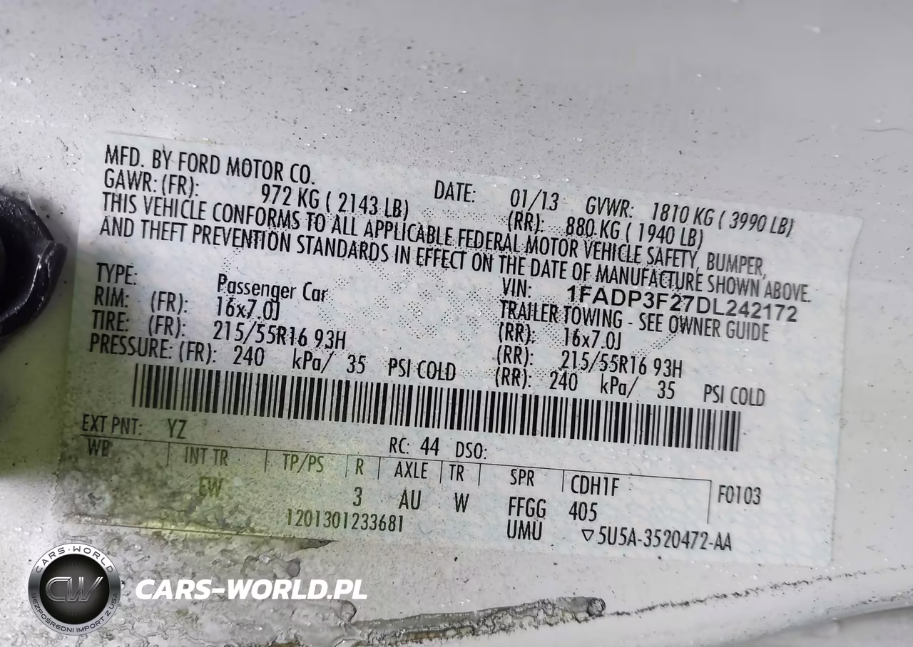2013 Ford Focus Se VIN:1FADP3F27DL242172 - 9