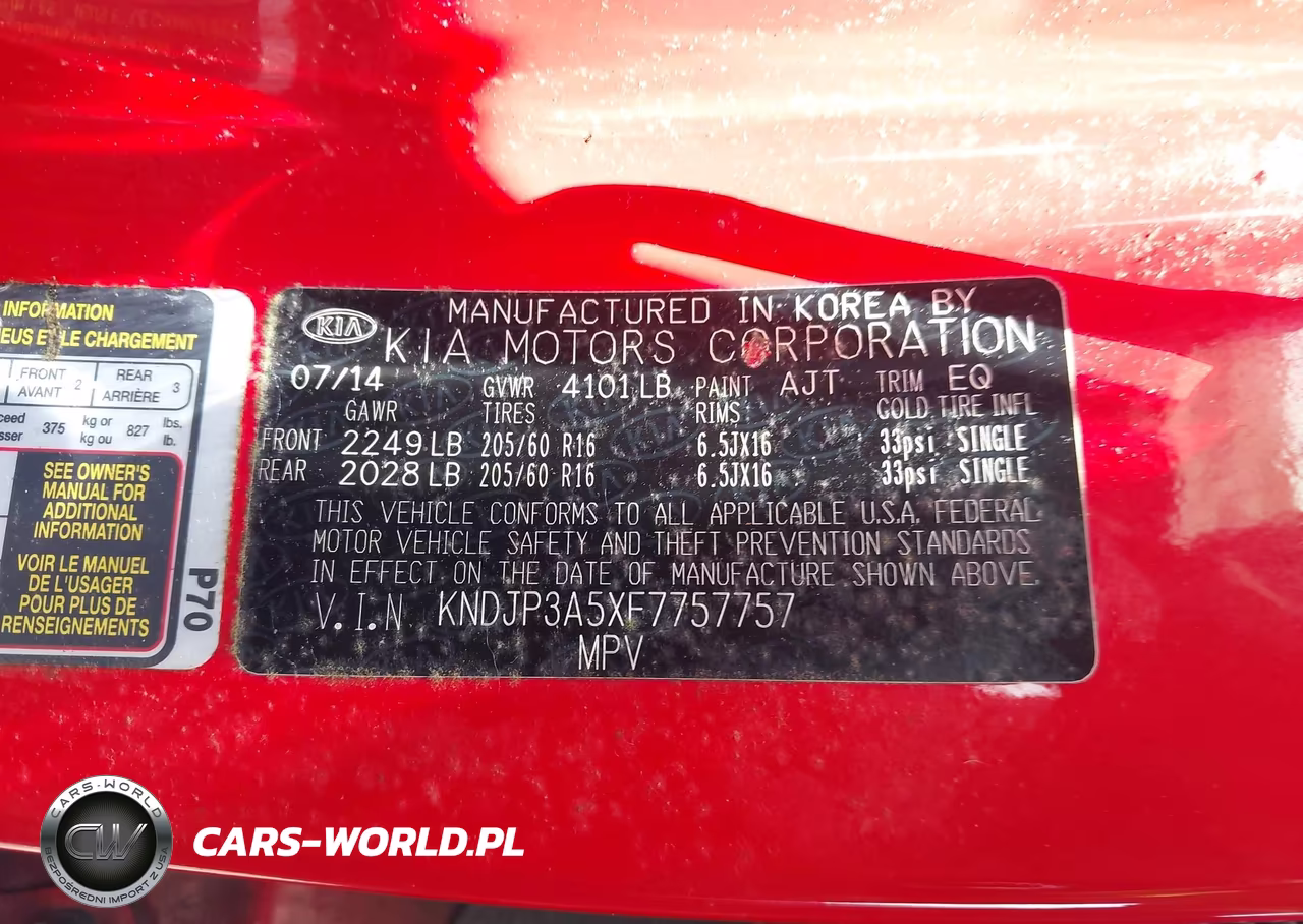 2015 Kia Soul + VIN:KNDJP3A5XF7757757 - 9