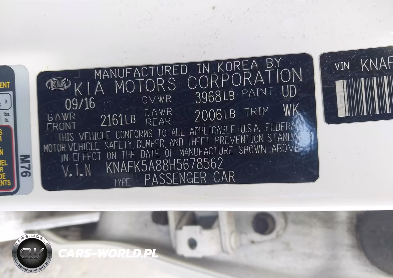 2017 Kia Forte Lx VIN:KNAFK5A88H5678562 - 9