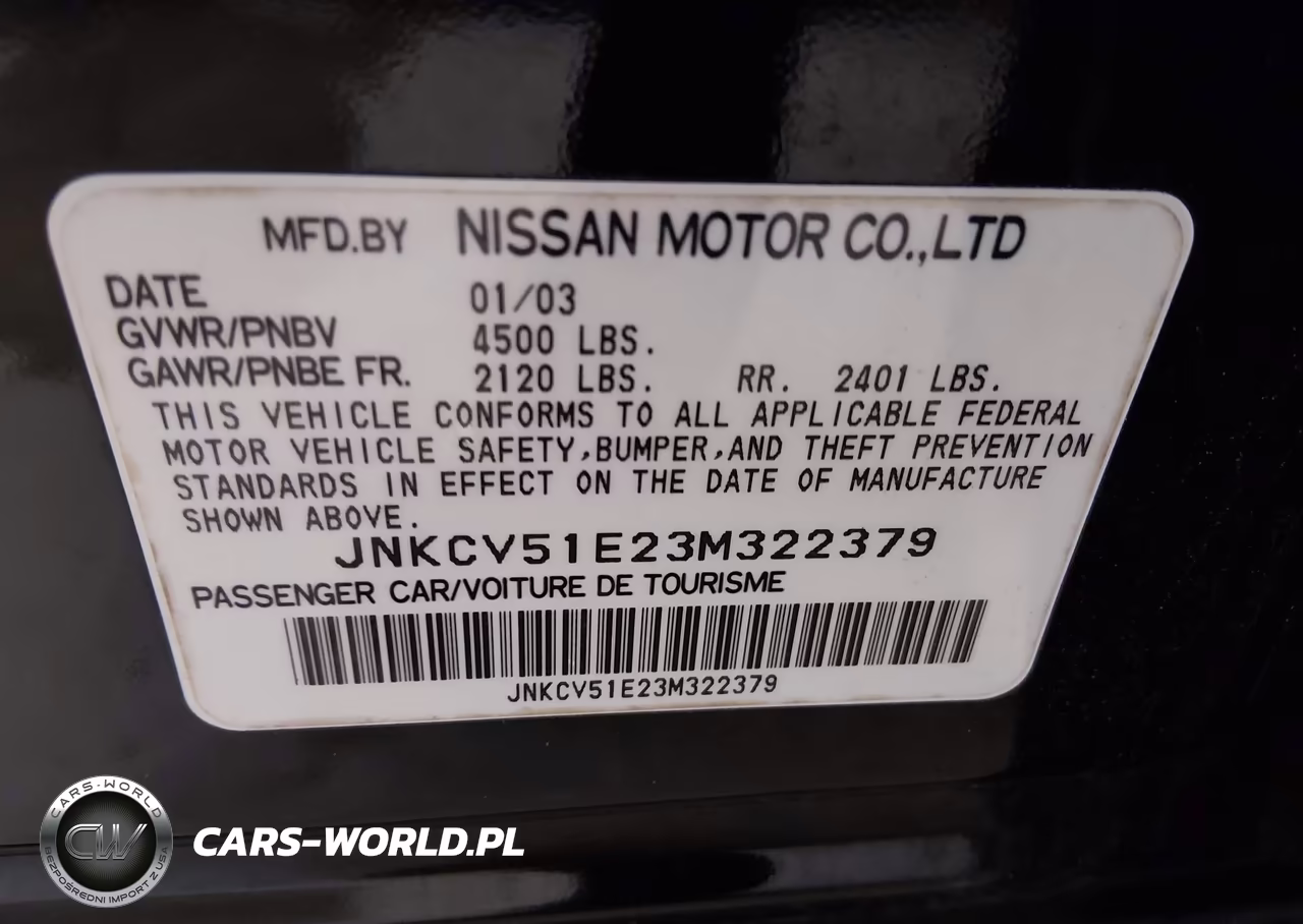2003 Infiniti G35 Luxury Leather VIN:JNKCV51E23M322379 - 9