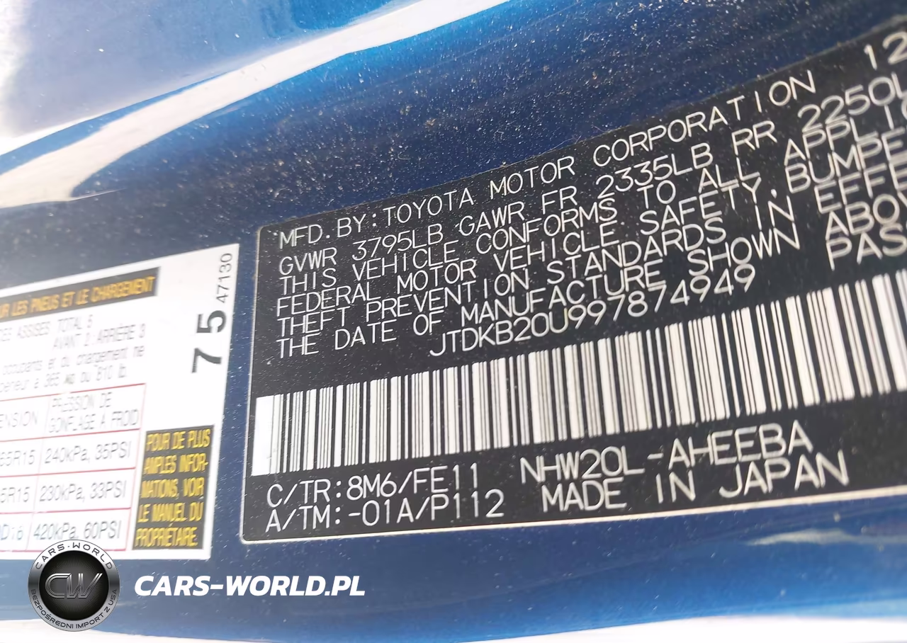 2009 Toyota Prius VIN:JTDKB20U997874949 - 9