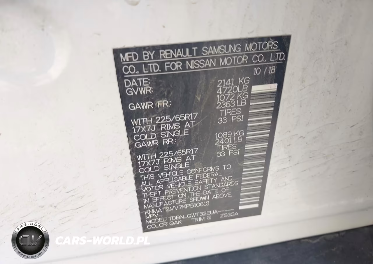 2019 Nissan Rogue Sv VIN:KNMAT2MV7KP510613 - 9