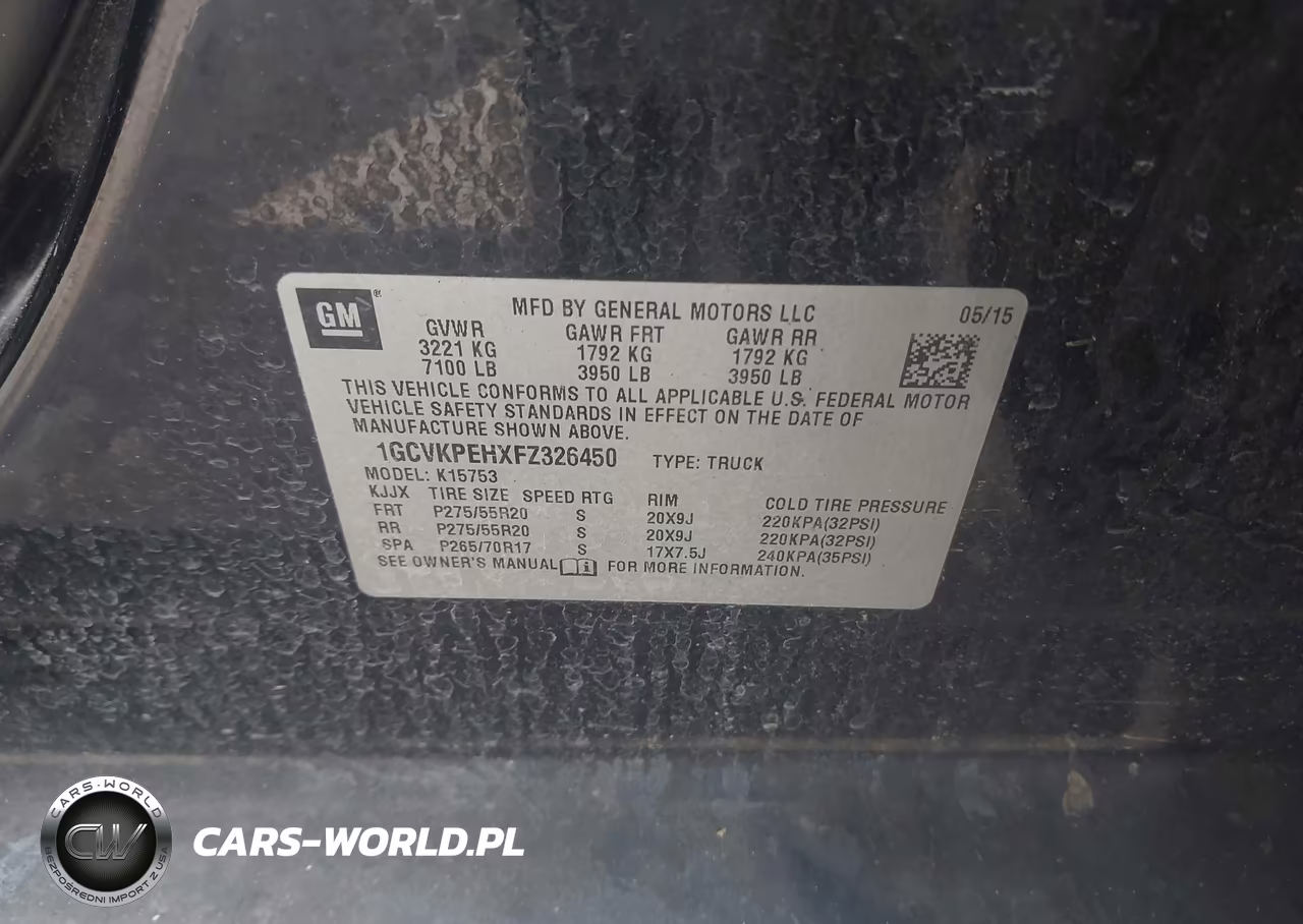 2015 Chevrolet Silverado 1500 Wt VIN:1GCVKPEHXFZ326450 - 9