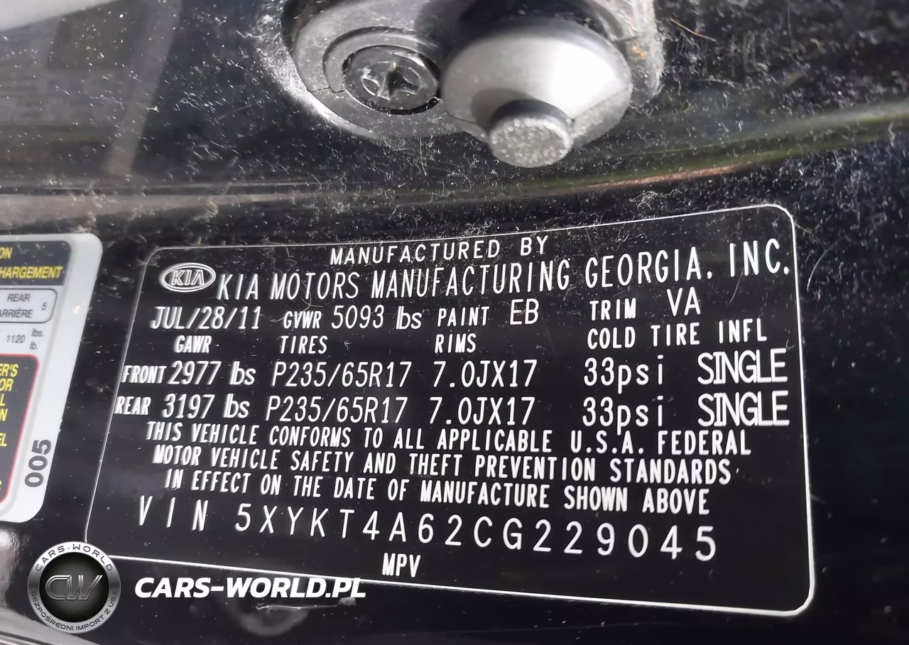 2012 Kia Sorento Lx VIN:5XYKT4A62CG229045 - 9