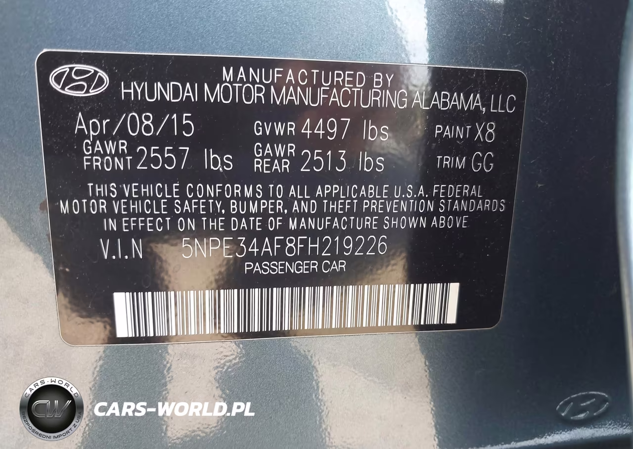 2015 Hyundai Sonata Sport VIN:5NPE34AF8FH219226 - 9