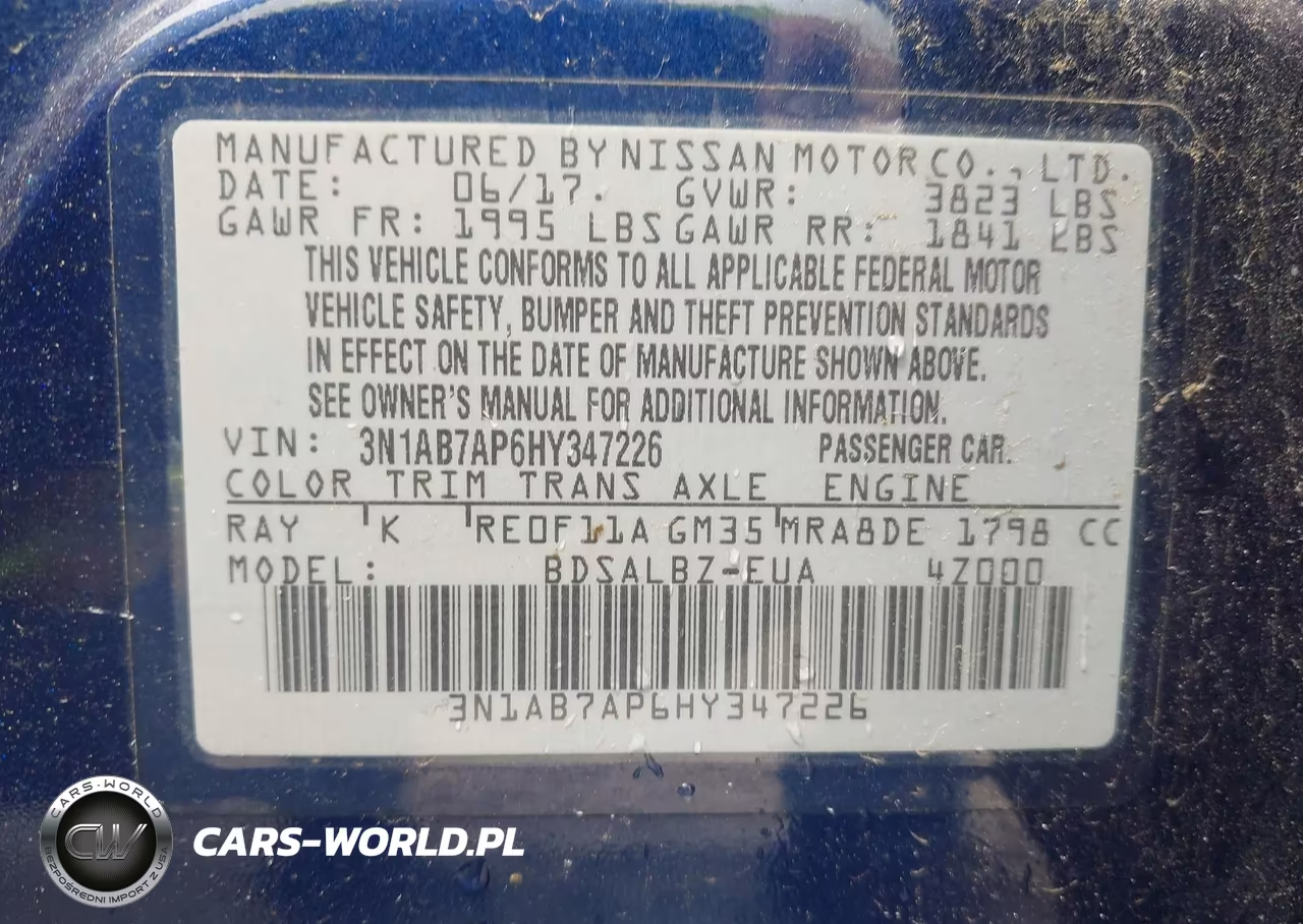 2017 Nissan Sentra S VIN:3N1AB7AP6HY347226 - 9