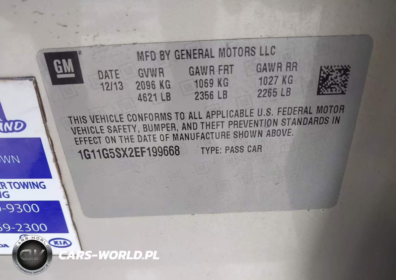 2014 Chevrolet Malibu 3Lt VIN:1G11G5SX2EF199668 - 9