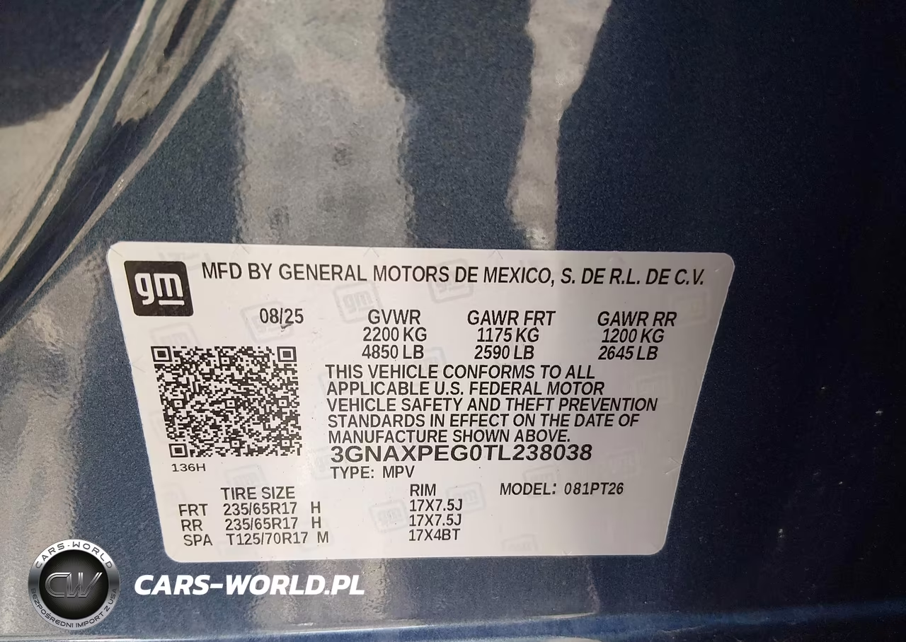 2026 Chevrolet Equinox Awd Lt VIN:3GNAXPEG0TL238038 - 9